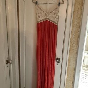 Orang and ivory maxi dress size large never worn